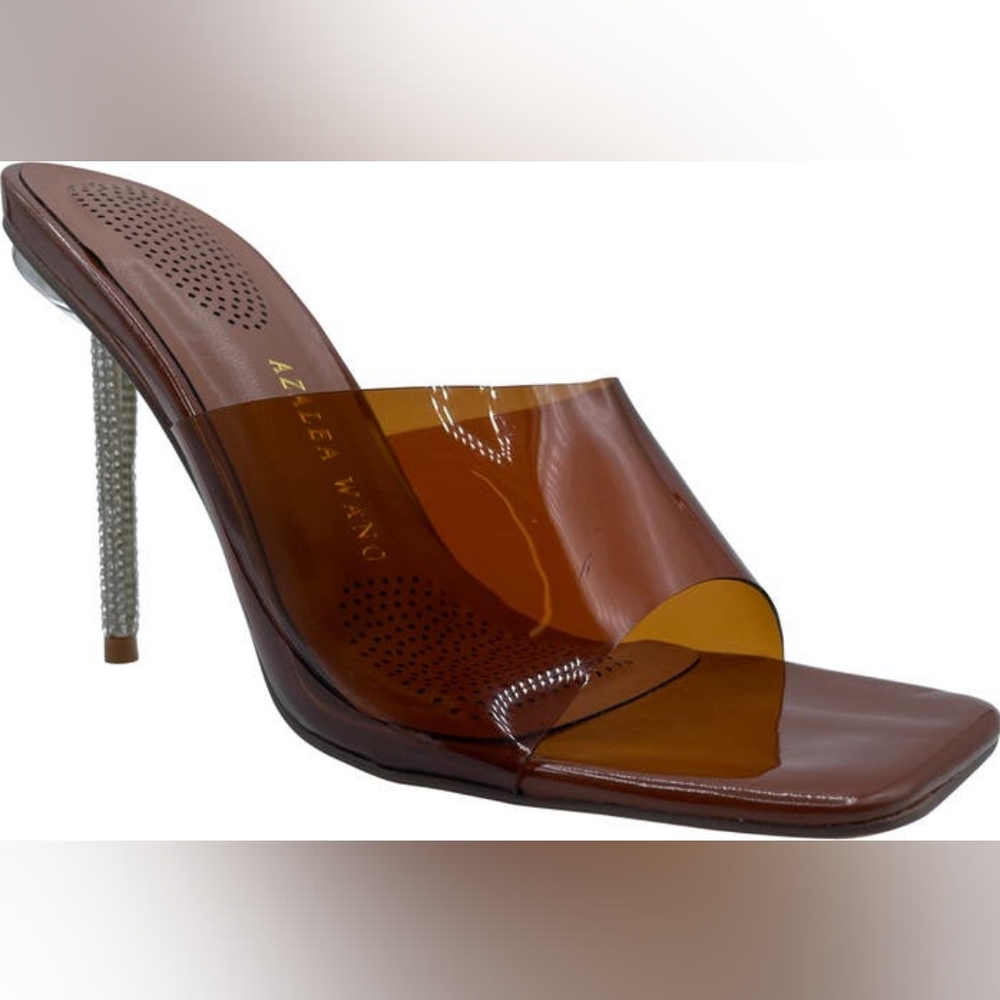 Azalea Wang  Vita Translucent Sandal sz. 8.5 Carmel color
